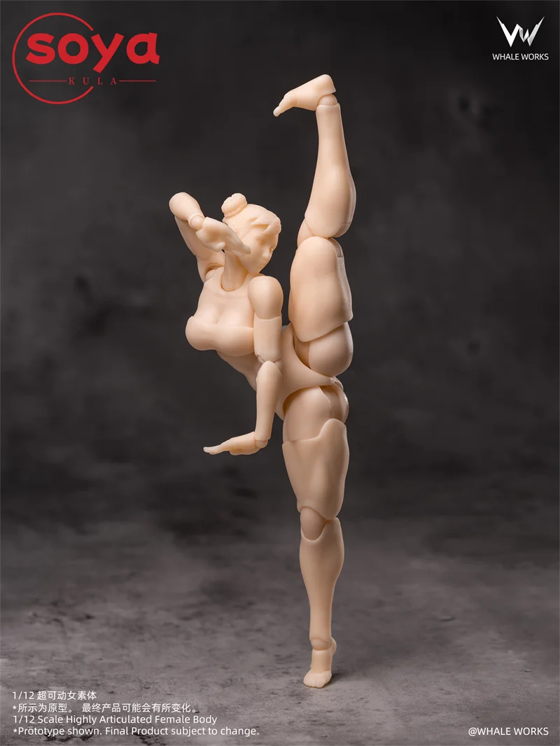 【2026 Q2】WHALE WORKS WW01/02 1/12 Scale ARIA RIN Super Flexible 12″ Female Doll with Movable Eyes Head Fat Legs Joint Body
