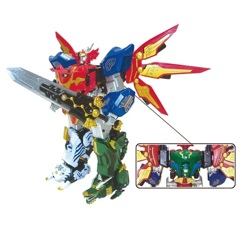 Mighty Morphin Dinosaur Rangers Transformation Robot Super Sentai 5in1 Megazords Assembled Action Figure Collectiion Boys Gifts - Image 3