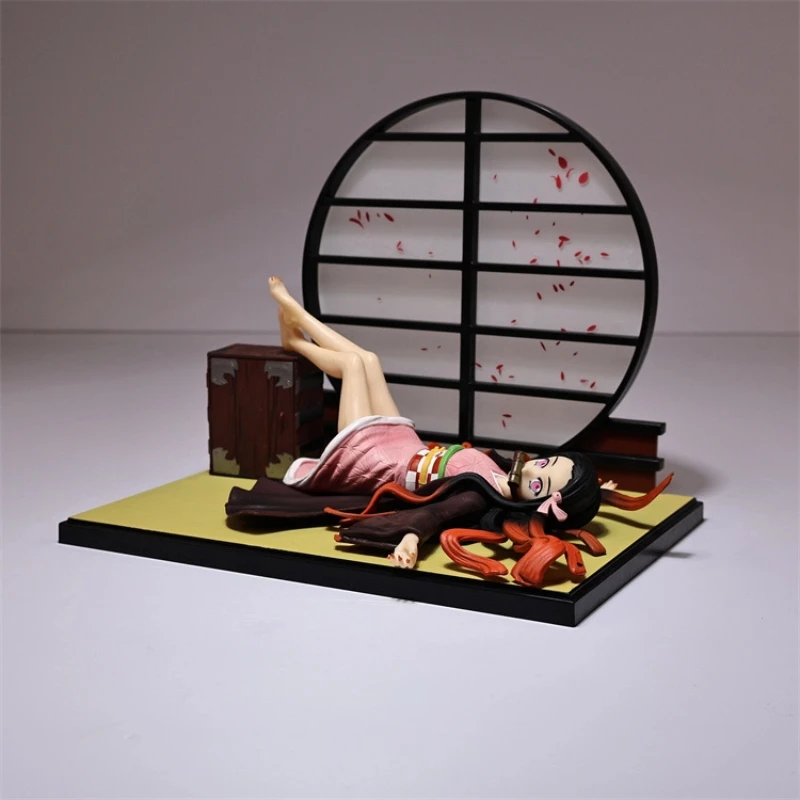 17CM Demon Slayer Kimetsu no Yaiba Kamado Nezuko Sleeping Anime Handmade Action Figures Desktop Case Decoration Ornament Gift - Image 3