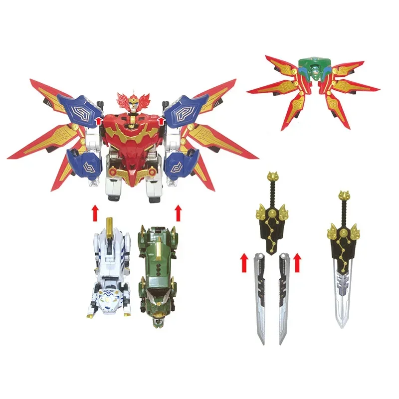 Mighty Morphin Dinosaur Rangers Transformation Robot Super Sentai 5in1 Megazords Assembled Action Figure Collectiion Boys Gifts - Image 5