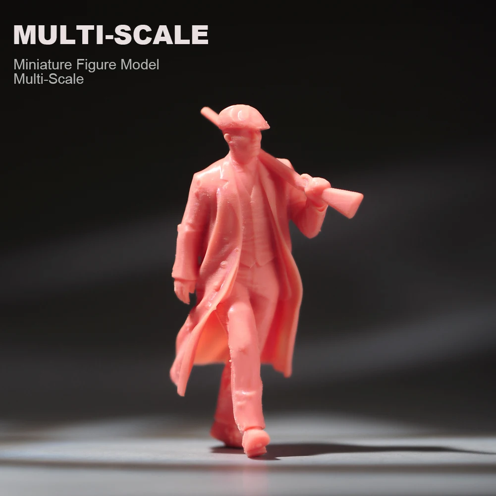 Miniature 1/18 1/24 1/43 1/64 1/87 Gangster Man Wearing Duckbill Hat Holding Gun Painted Figure Model Toys Mini Scene Props - Image 7