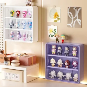 Blind Box Storage Display Rack Magnetic Suction Figurine Display Cabinet Dustproof Doll Blind Box Handheld Box