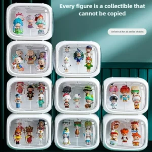Handmade Display Box Transparent Doll Display Storage Box Acrylic Display Storage Boxes for POP MART Doll Display Rack