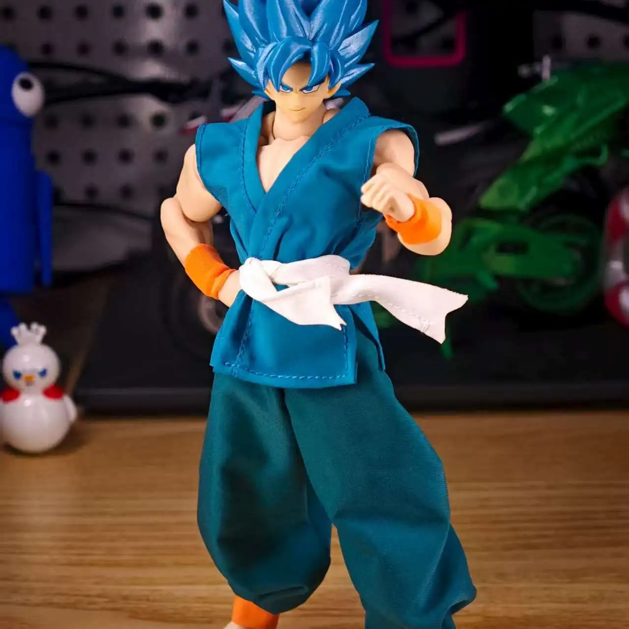 Dragon Ball Shf Series Son Goku Action Figure - Daoist Robe Orange Blue Uniforms Training Suit Accessories Collectible Toy Gift - Image 4