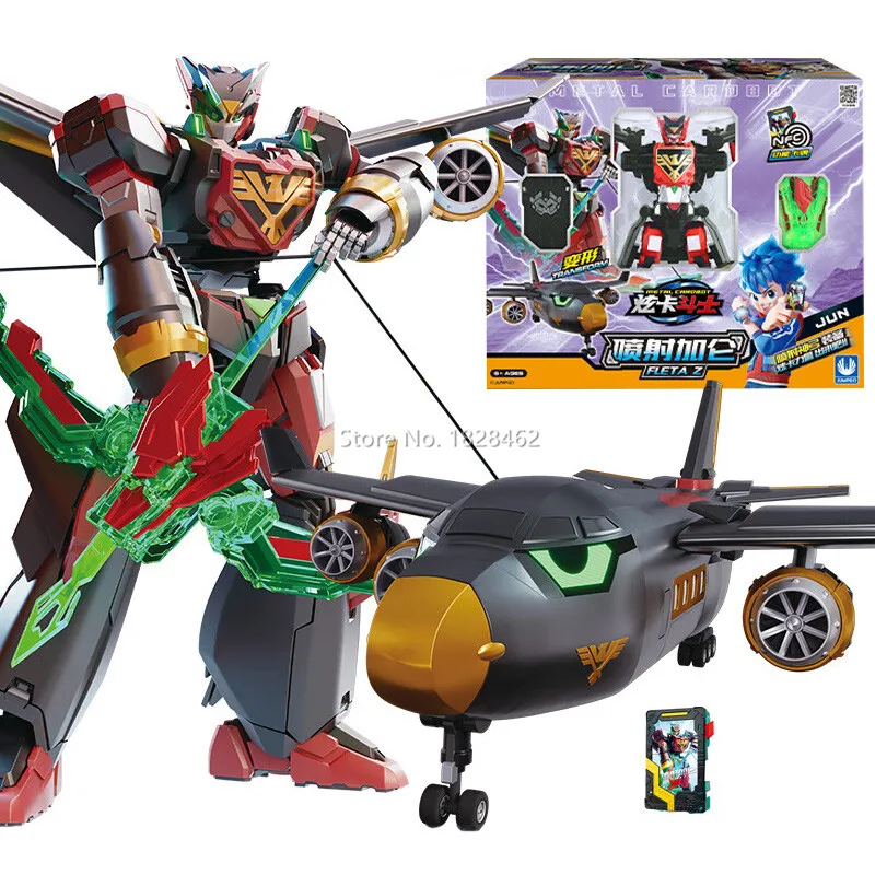 New Metal Cardbot Transforming Robot to Car Action Figures BLUE COP with Card Transformation Car Toys for Child Gift - Image 13