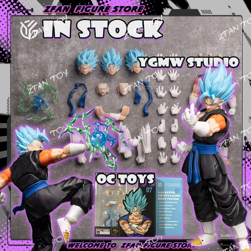 IN STOCK New YGmw Studio OC Toys 07 Vegetto Anime Action Figure Dragon Ball SHF Vegito SSJ Super Saiyan3.0 Figure Body Model Toy