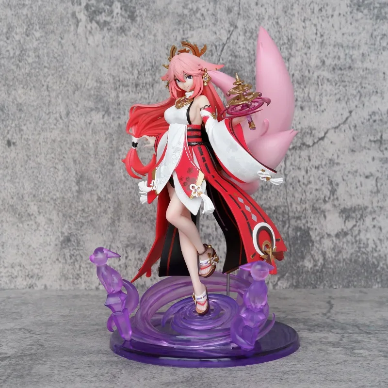 Genshin Impact Yae Miko Figure Game Peripherals PVC Action Figurine Kids Toys Model Collectible Ornaments GIFT - Image 3