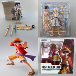 Anime One Piece 18cm BJD Joints Moveable NIka Luffy Articulated PVC Action Figure Collection Model Toys