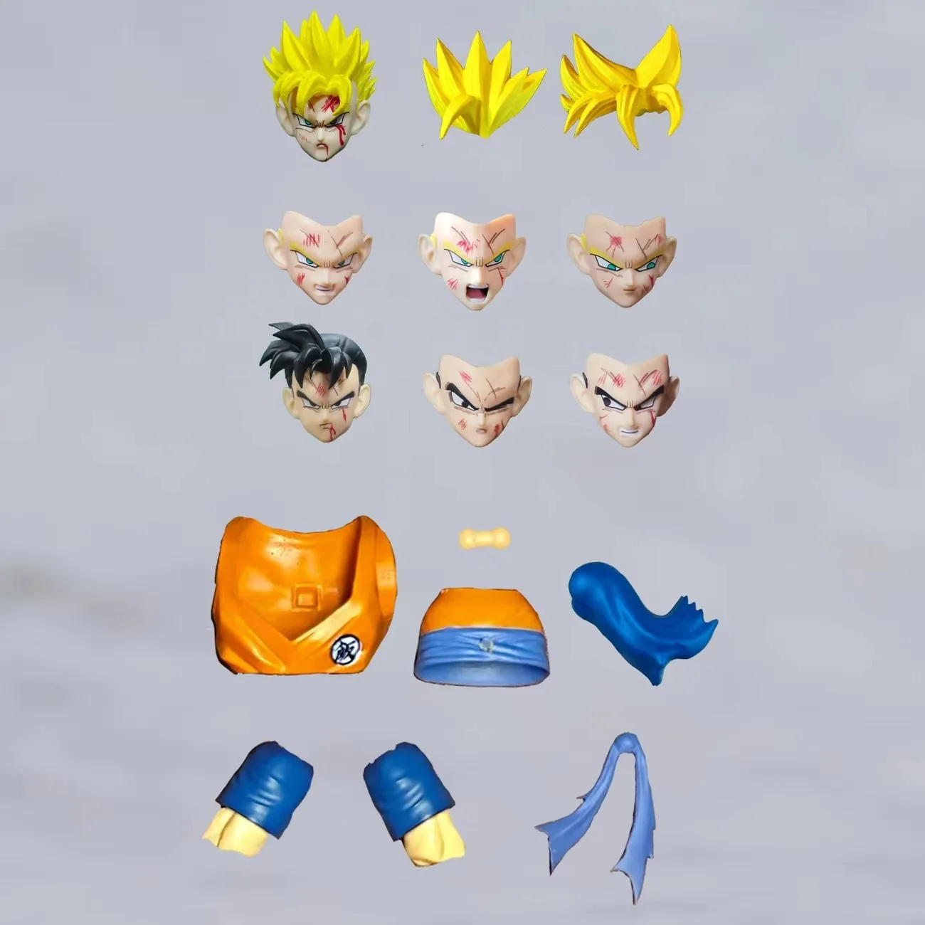 New N&T NT SHF Dragon Ball Z Future Son Gohan SSJ Super Saiyan 3.0 Kong Head Sculpt Accessory Pack Anime Action Figure - Image 5