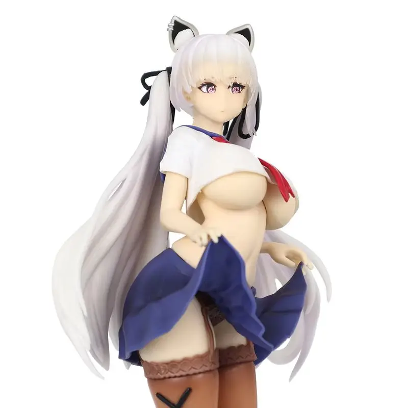 Alvina Cat Ear Girl Cartoon Figure Model Desktop Decoration Collectible Ornament Gift for Fans Action Figure Toy