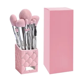 New 11 Pcs/set Diamond Makeup Brushes Set Powder Foundation Blush Contour Eyeshadow Brow Lashes Cosmetic Brushes Beauty Tools