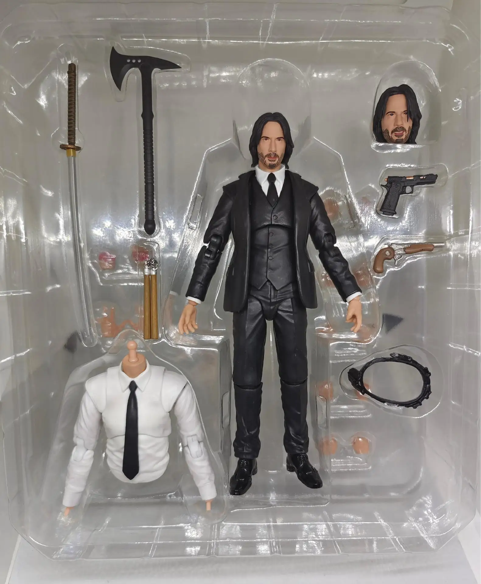John Wick Action Figure John Wick Chapter 4 Figure Mafex 212 Ko Statue Collection Custom Model Doll Birthday Gift