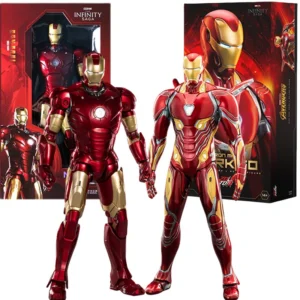 ZDTDS Original 1/5 36CM Iron Man MK50 MK3 LED lighting 10th Anniversary Memorial Collect Tony Stark Model Action Figure Gift