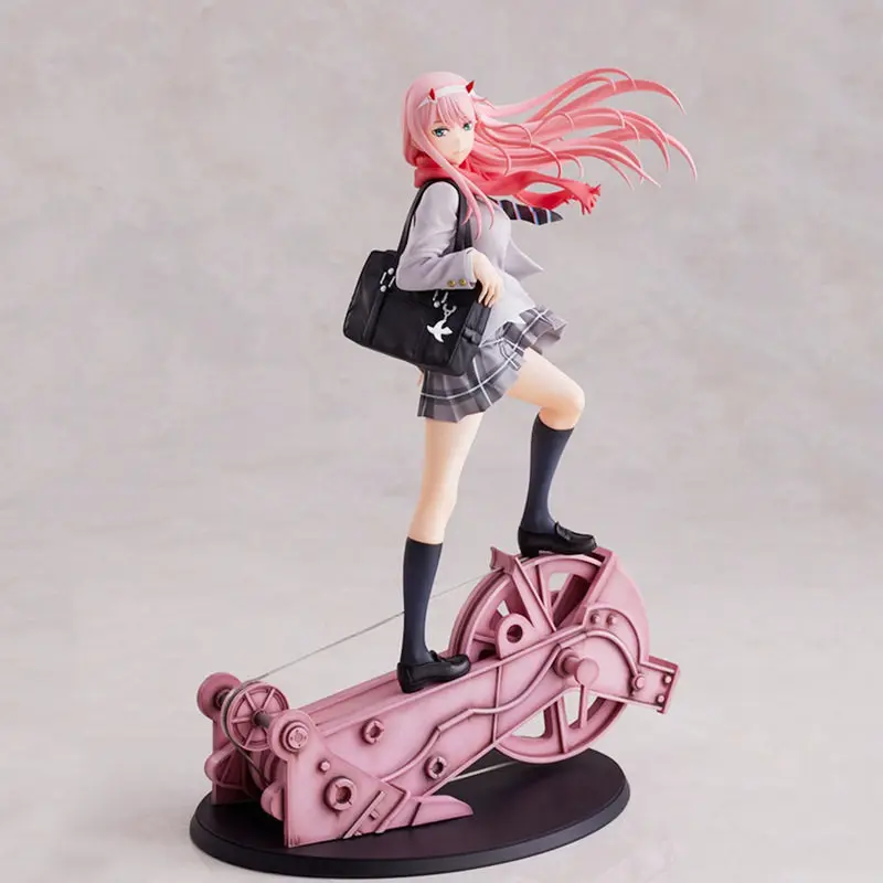 28cm Darling In The Franxx Zero Two Anime Uniform Ver Anime Figure Collectible Figurine Desktop Decoration Gift For Otaku