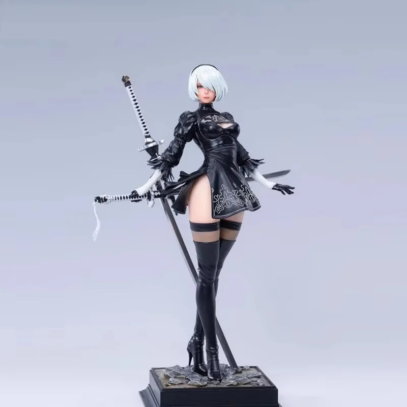 2B GK Automata Miss High-Slit Combat Suit High Quality Figures Desktop Ornament Boy Trendy Toy Statue Model Collectible Gift