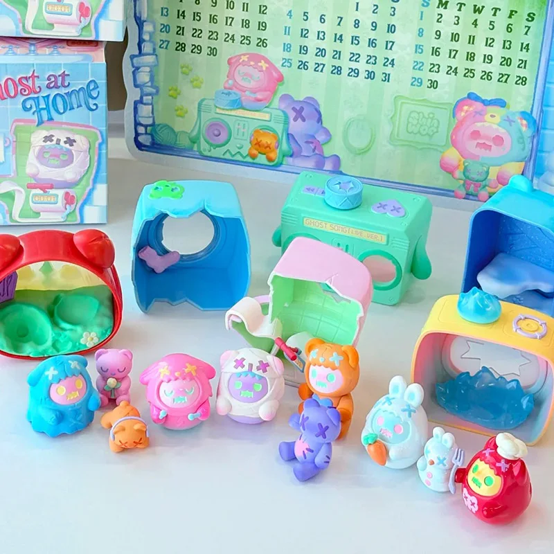 ShinWoo Ghost At Home Series Blind Box Cute ShinWoo Action Figure Blindbox Ghost Scene Mystery Box Home Decor Toys
