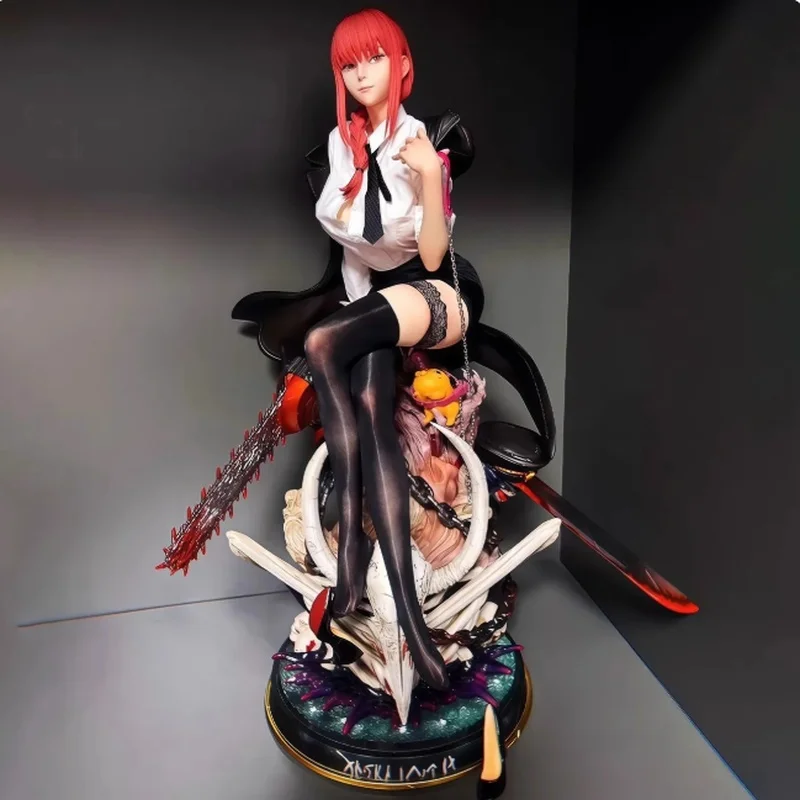 Anime Chainsaw Man Figure – 47cm Makima PVC Action Statue Collectible Model Toy for Desktop Ornaments Ideal Gift For All Ages