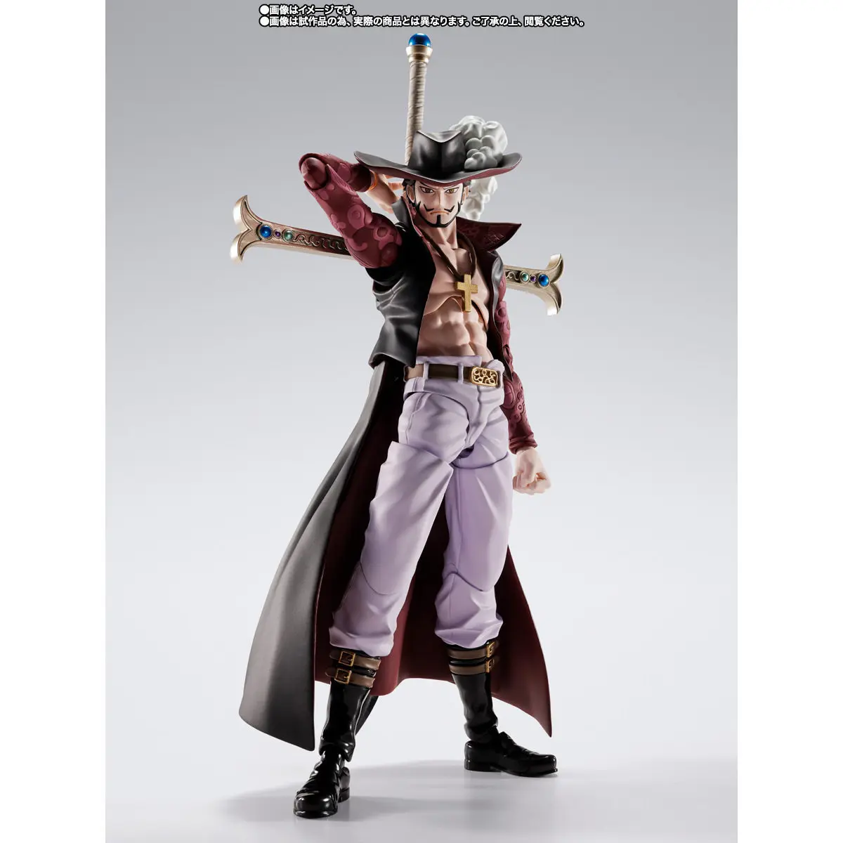 Bandai Shf Borsalino Action Figures One Piece Anime Toys Dracule Mihawk Action Model Doll Original Box in Stock