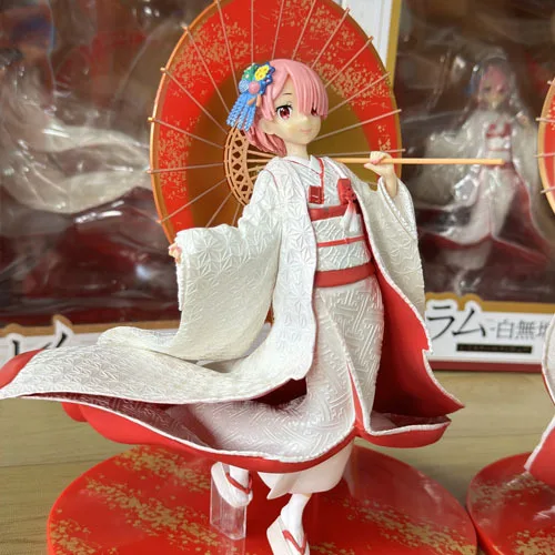 28cm ReZERO Starting Life in Another World Rem Ram Wedding Dress Anime Handmade Action Figures Desktop Case Decoration Ornament - Image 6