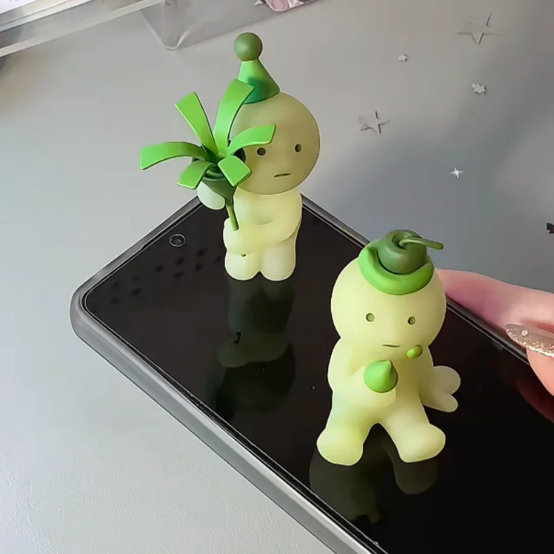 Sonny Angel Smiski Birthday Series Mystery Blind Box Kawaii Figure Cute Glow in The Dark Green Dolls Desktop Ornament Gifts Toys - Image 6