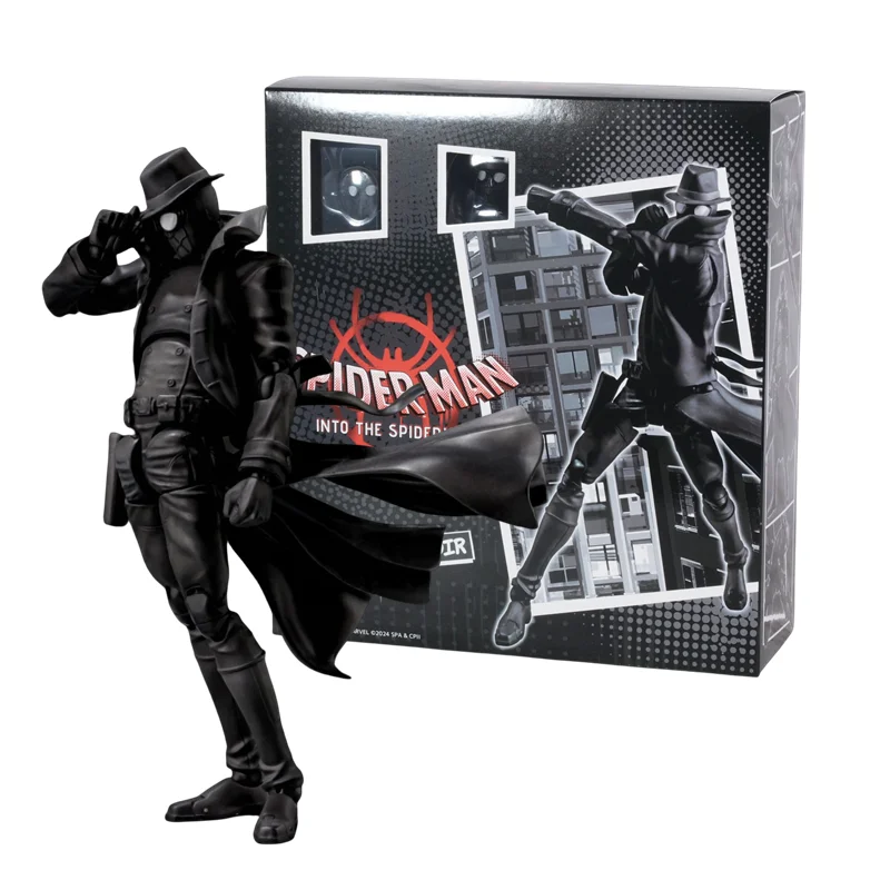 Spider Man Noir Peter Parker Ultimate Black Spider Man Earth-90214 Darkness SHF Toys Action Figure Model Kids Gift