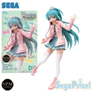 In Stock SEGA SPM Hatsune Miku Project DIVA Arcade Future Tone Hatsune Miku Ribbon Girl PVC 23CM Anime Action Figures Model Toy