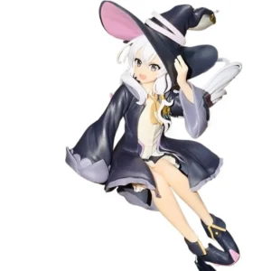 Japanese Comics AMP Witch's Journey Elaina Riding A Broom Action Figures Desktop Ornaments Children's Gifts Trendy Play Pixiv
