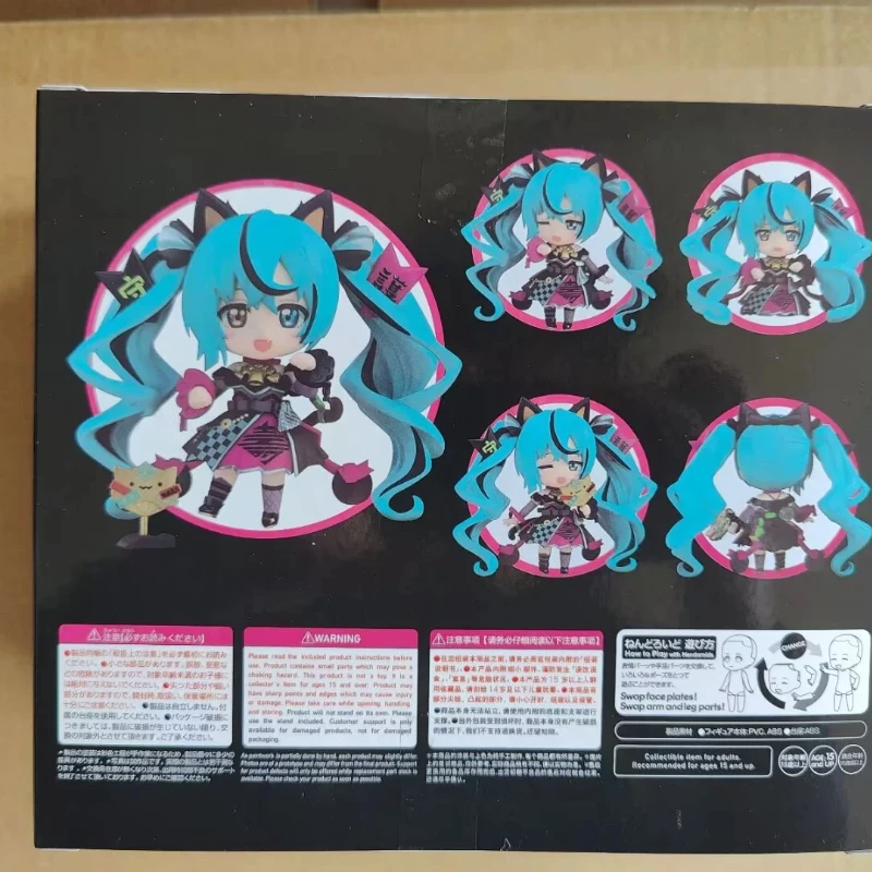 Nendoroid Hatsune Miku No 2759 Black Maneki Neko Posable Action Figure Face Swap Collectible Anime Model Desktop Decor Figurine - Image 6