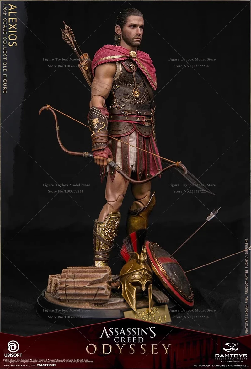 Limited Stock DAM DAMTOYS DMS019 1/6 Alexios Odyssey Armored Man Action Figure Delicate Shield Ornament 12″ Soldier Model
