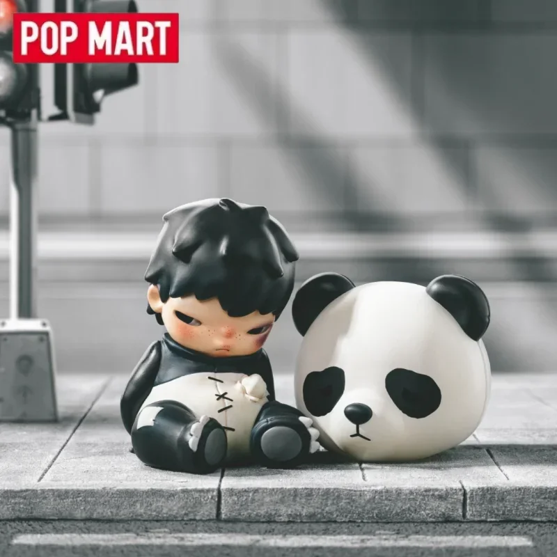 Pop Mart Hirono Series DOLL PANDA Anime Figure Blind Box Mystery Box Guess Bag Toys Doll Cute Anime Figure Desktop Ornaments