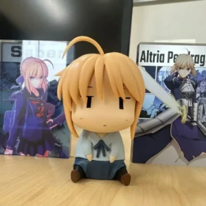 Fate/Stay Night Game Q-Version Character Altria Pendragon Cute Desktop Statue Model Collection Doll Decoration Toy Birthday Gift