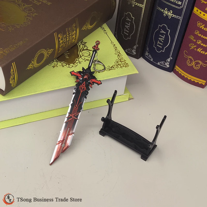 Genshin Impact Diluc‘s Wolf‘s Gravestone Full Metal Replica 17cm Detailed Collectible Model Keychain for Cosplay Display Jugue - Image 7