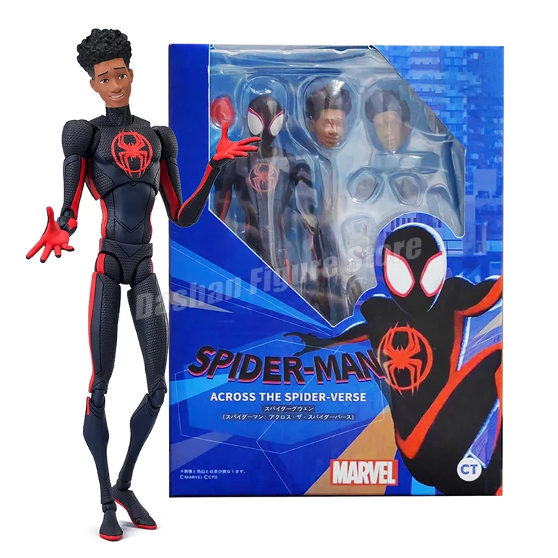 15cm SHF Miles Morales Gwen Stacy Action Figure PVC Movable Collection Across the Spider-Verse Superhero Model Toy Child’s Gifts