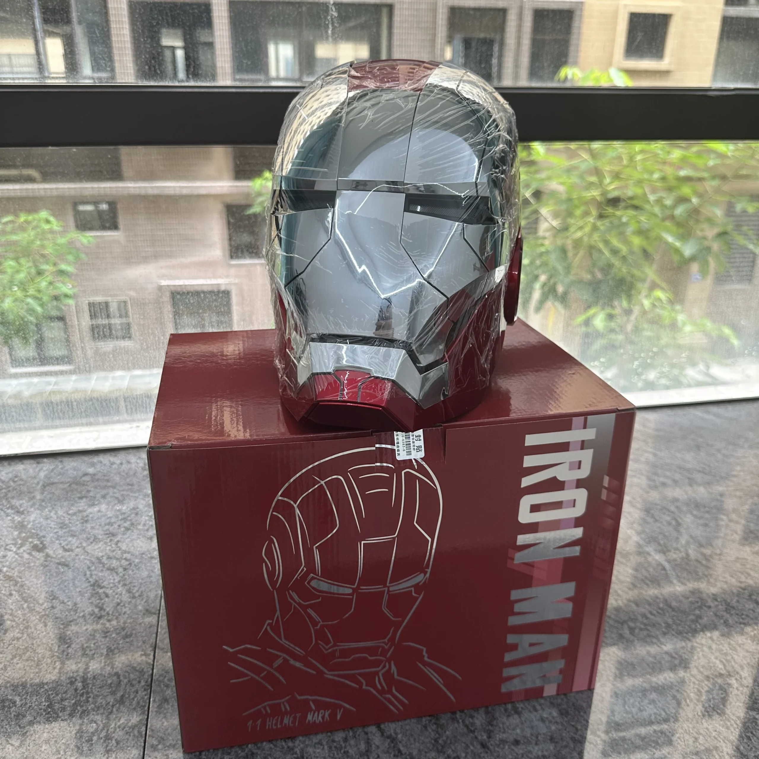 Iron Man Helmet Mk5 Electric Voice Activated Control Wearable Mask 1:1 Automatic Opening Closing Model Figure Adult Toy Gift