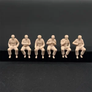 1/48 1/72 Scale German Paratroopers Seated for 6 Figures Unpainted Resin Model kit Military Miniature Soldiers Collection