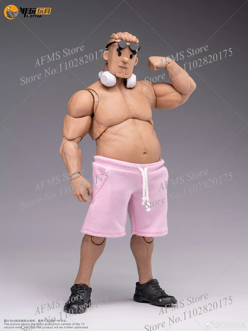 Notaman 1/12 Scale Collectible Figure Sport Middle-Aged Man Fitness Fanatic 17Cm Super Flexible Joint Action Figure Soldier