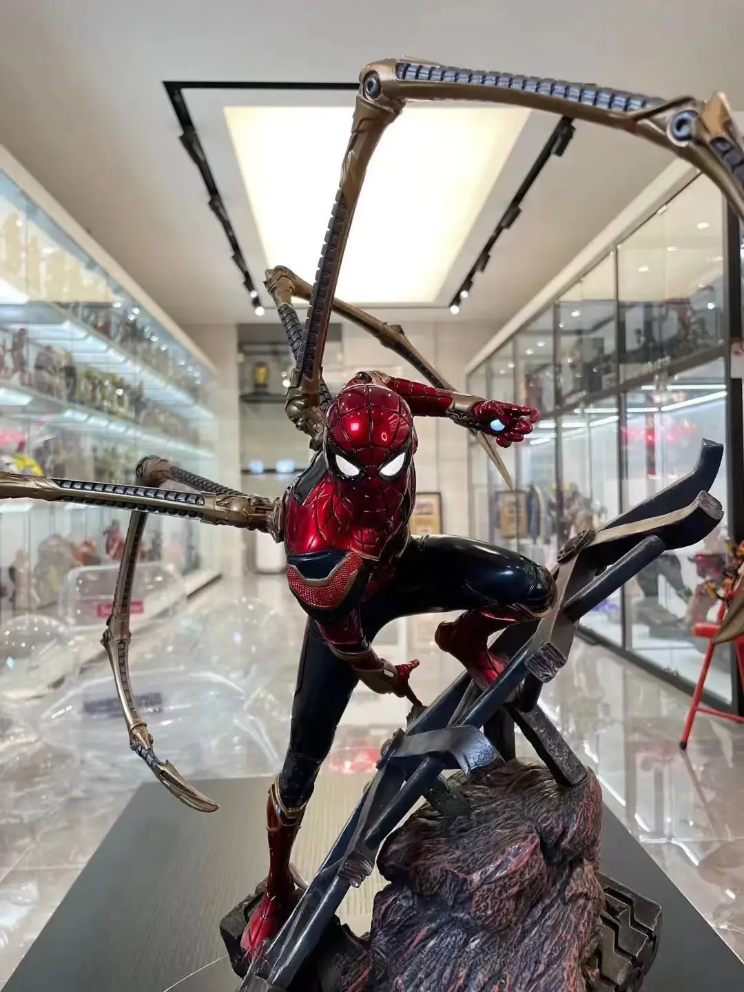 New Product In Stock Spider Man Figurine Avengers: Endgame Marvel Peripheral Steel Battle Suit Model Ornament Birthday Gift - Image 7