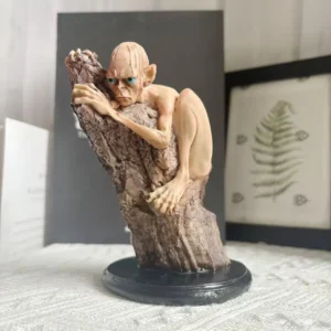 Colorful Gollum Statue Collectible Figure Resin Gollum Tree Climbing Statue Theme Copper Imitation Ornament