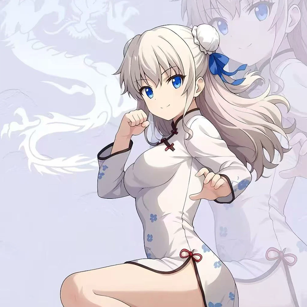 Limited Edition Qipao Yuri Nakamura Figure – Anime Girl Desktop Statue Collectible Gift for PC Case Display