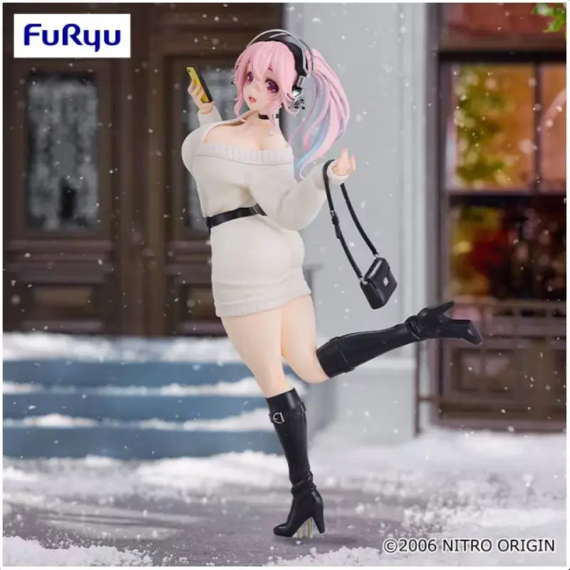 In Stock Original FURYU SUPERSONICO Winter Memories Pvc 21cm Anime Character Pretty Model Collection Desktop Decoration Gifts