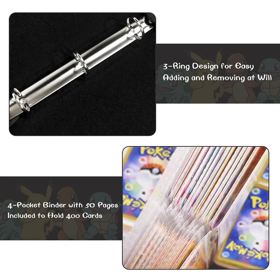 @New Pokemone Card Album PU Zipper Photo Album Collection Book Anime Figure Album Hobby File Kids Toy Gifts In Stock - Image 6