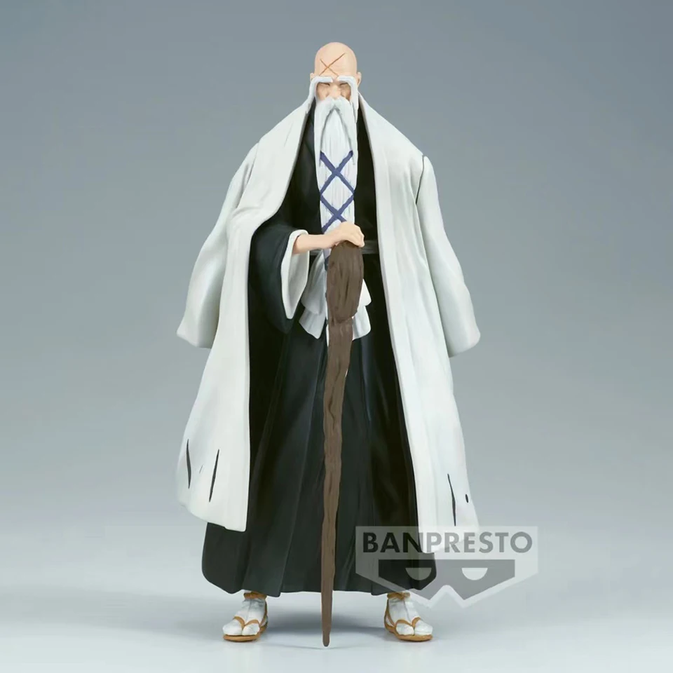 Original Genuine Banpresto Bleach  SOLID AND SOULS 15cm Yamamoto Genryuusai Shigekuni  Anime Action Figure Toys Gifts