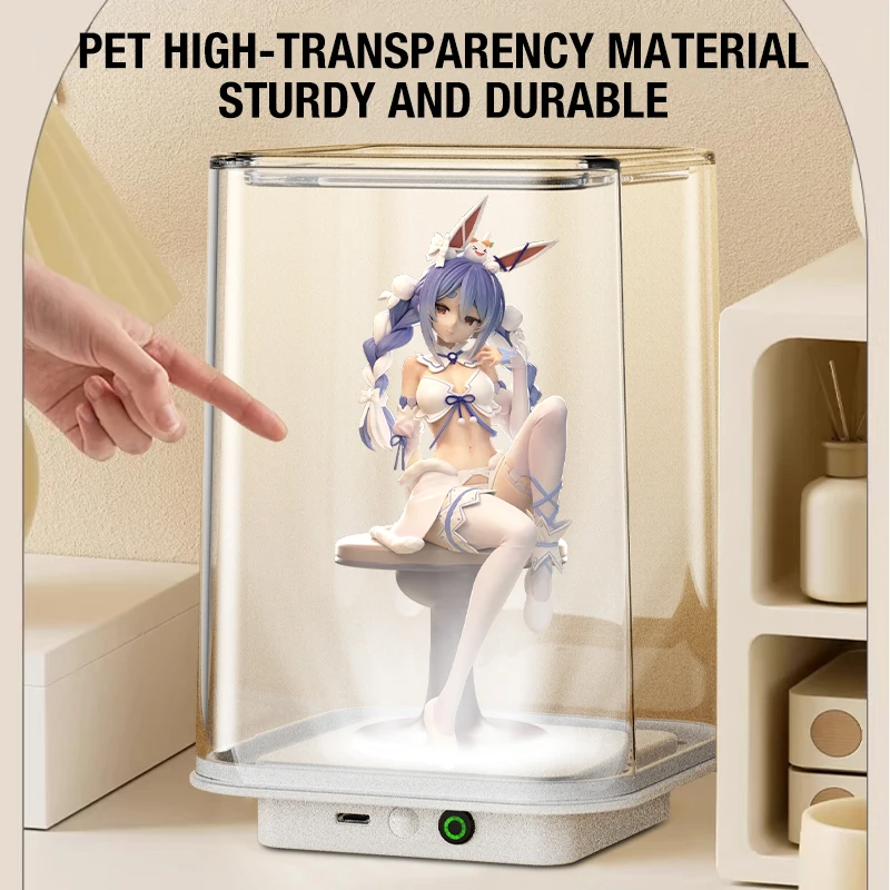 Acrylic display cabinet for collecting characters and blind box toys, equipped with high brightness sensing ambient lighting