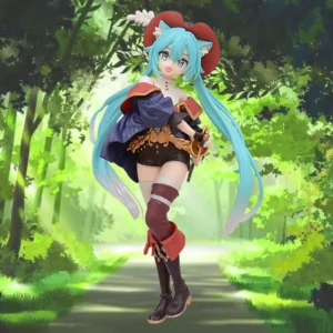 Anime Hatsune Miku Figure Fairy Tale Wonderland Hatsune Miku Puss in Boots Kawaii Action Figures Collection Model Toy Gift