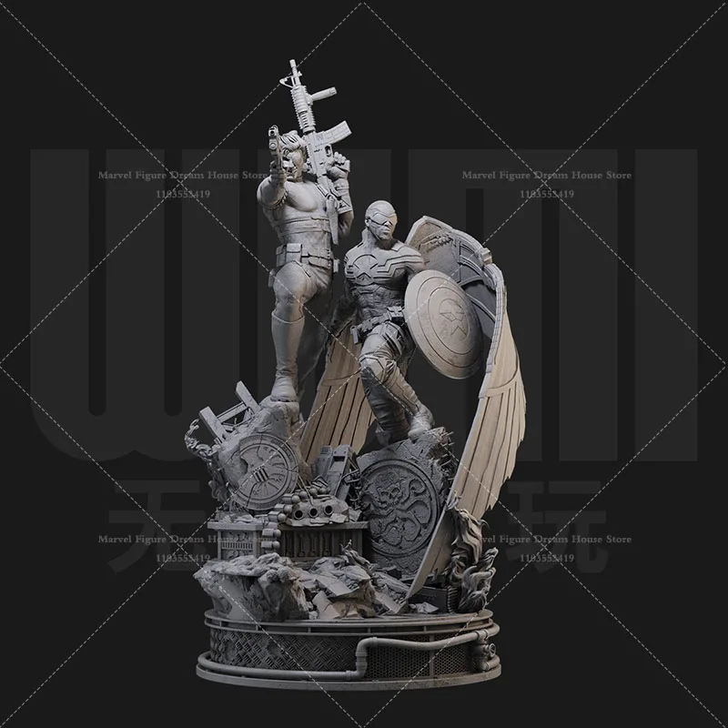 1/24 1/18 Scale Male Hero Falcon Captain America Nick Fury Elektra Daredevil DIY Self-assembled GK 3D Resin Un-panited Dolls - Image 8