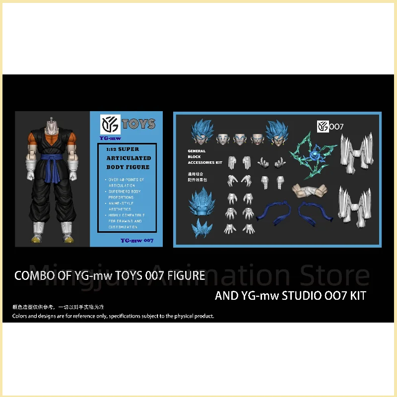 In Stock YG-mw Toys Vegito Action Figure YGmw 07 08 Vegeta Dragon Ball SHF Super Saiyan God OC Vegetto Action Figures - Image 5