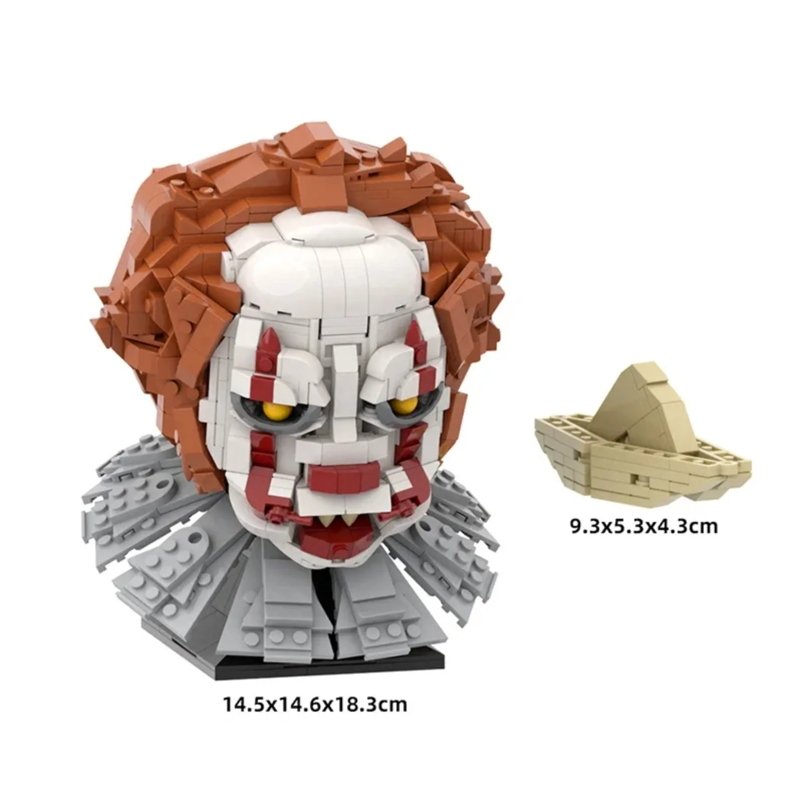Pennywise Bust Building Blocks Stephen King's Figure Bricks Toys Halloween Gifts for Fans and Adults(880 PCS) - Image 4