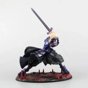 Fate/Stay Night Altria Pendragon Black Saber Hammer Anime Action Figure 18CM Multi-Jointed Toy Model for Collectors And Gifts