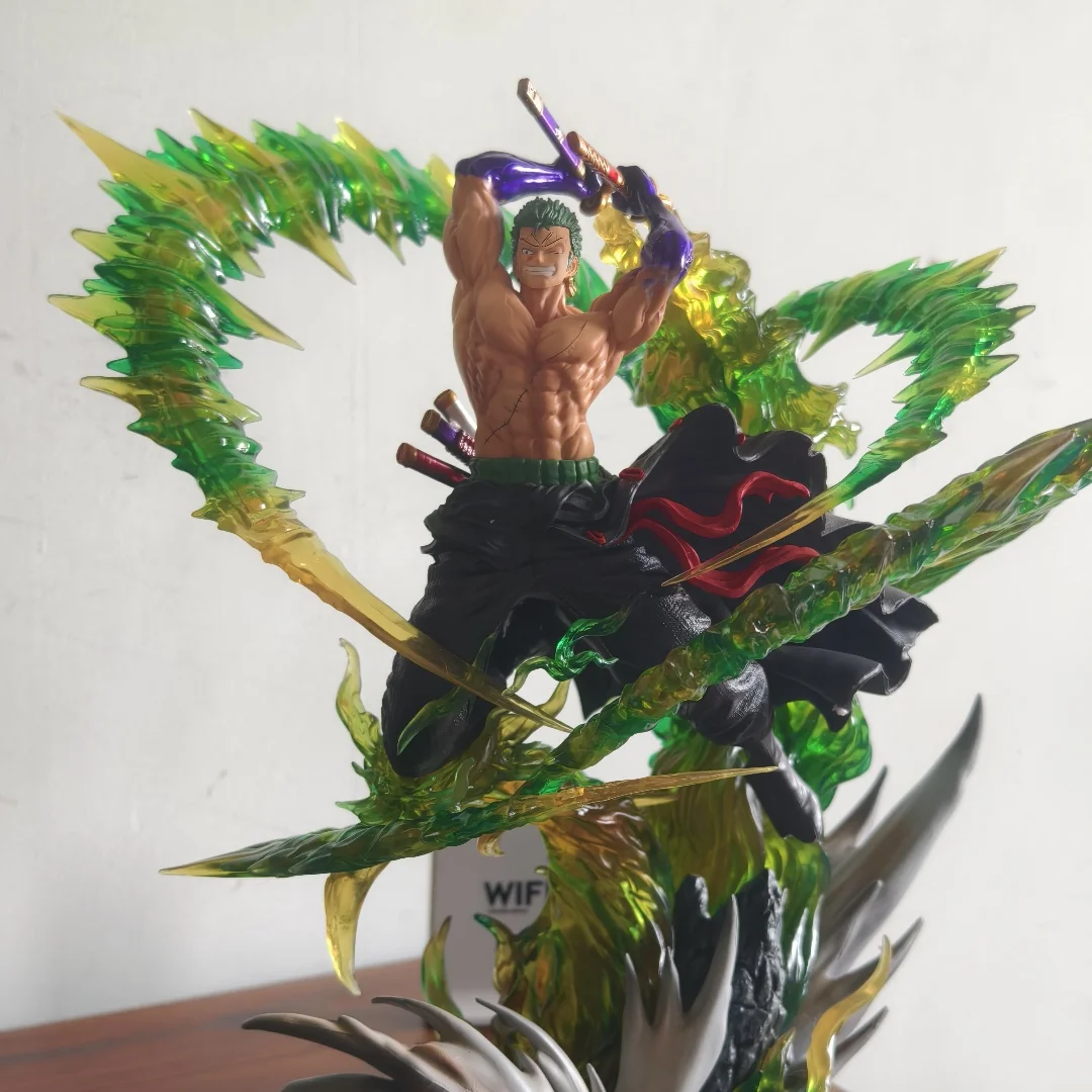 In Stock One Piece Figure Zoro 30cm Figures Roronoa Zoro Figure With Light Standing Model Pvc Collect Ornament Gift Toyson - Image 5