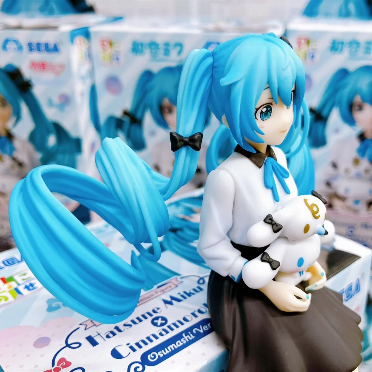 Original SEGA Hatsune Miku Cinnamoroll Anime Figure Noddle Stopper Toy Action Figure Anime Figure PVC Model Collection Doll Gift - Image 6